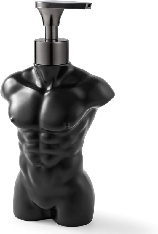 NEWHENGS Ceramic Soap Dispenser with 304 Stainless Steel Pump – Refillable Hand Soap & Lotion Dispenser for Kitchen and Bathroom - Home decor with Black | Sold by Uncle Wiener's Wholesale