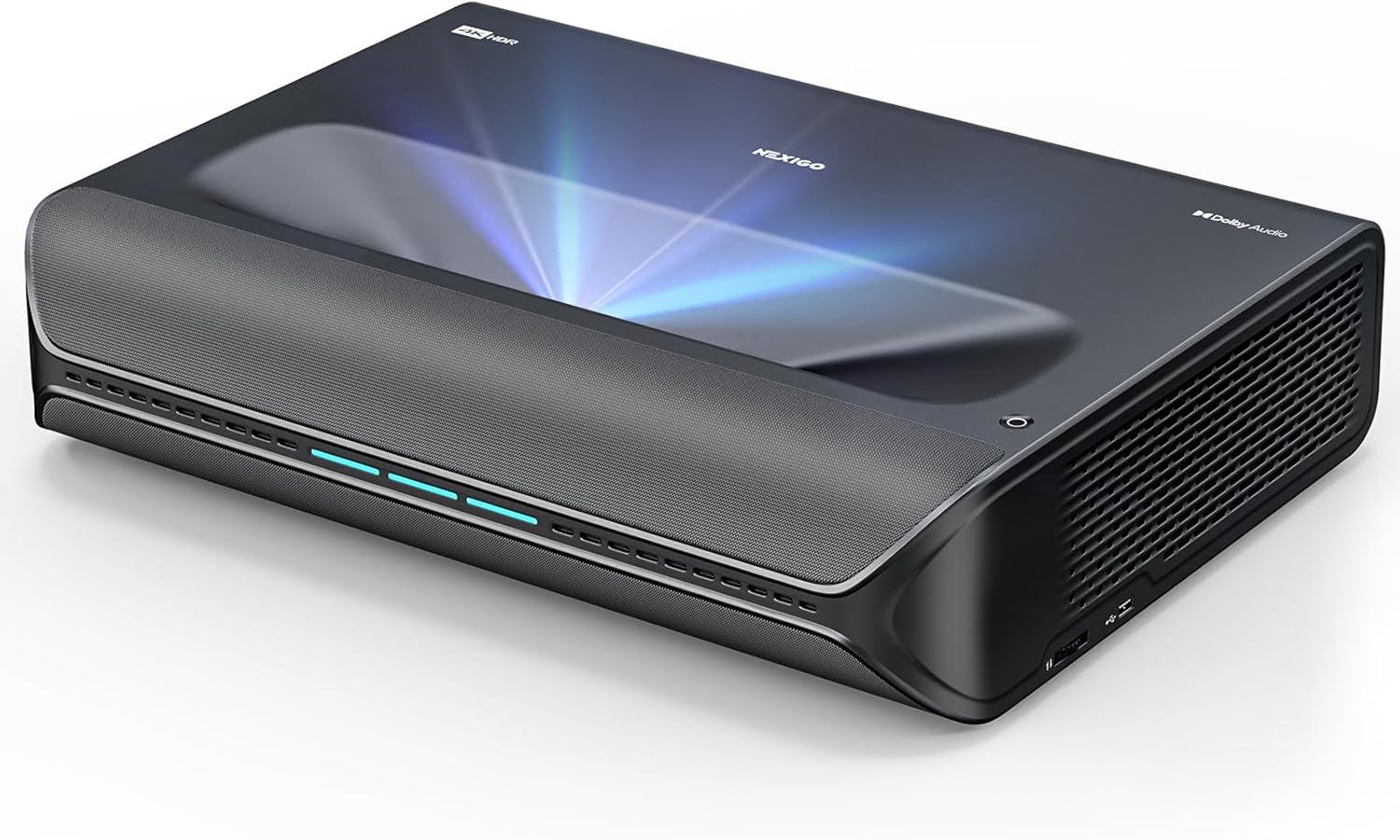 NexiGo Aurora Pro, Ultra Short Throw 4K Tri - Color Laser Projector, 2400 Lumens, Screen Adoption, Dynamic Laser Dimming, Dolby Vision & Atoms, HDR10+, HLG, Active 3D, 60W Speakers, UST Laser TV - with | Sold by Uncle Wiener's Wholesale