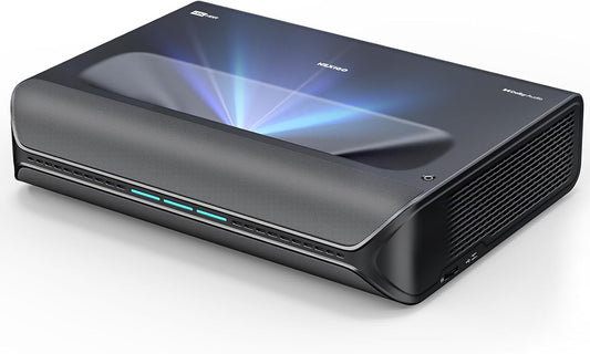 NexiGo Aurora Pro, Ultra Short Throw 4K Tri - Color Laser Projector, 2400 Lumens, Screen Adoption, Dynamic Laser Dimming, Dolby Vision & Atoms, HDR10+, HLG, Active 3D, 60W Speakers, UST Laser TV - with | Sold by Uncle Wiener's Wholesale
