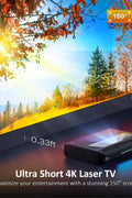 NexiGo Aurora Pro, Ultra Short Throw 4K Tri - Color Laser Projector, 2400 Lumens, Screen Adoption, Dynamic Laser Dimming, Dolby Vision & Atoms, HDR10+, HLG, Active 3D, 60W Speakers, UST Laser TV - with | Sold by Uncle Wiener's Wholesale