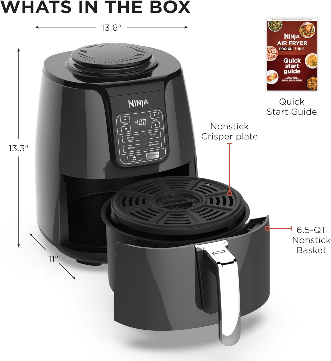 Ninja AF101 Air Fryer 4 Qt Programmable Electric Air Fryer – Black &amp; Grey 622357000000 - with | Sold by Uncle Wiener's Wholesale