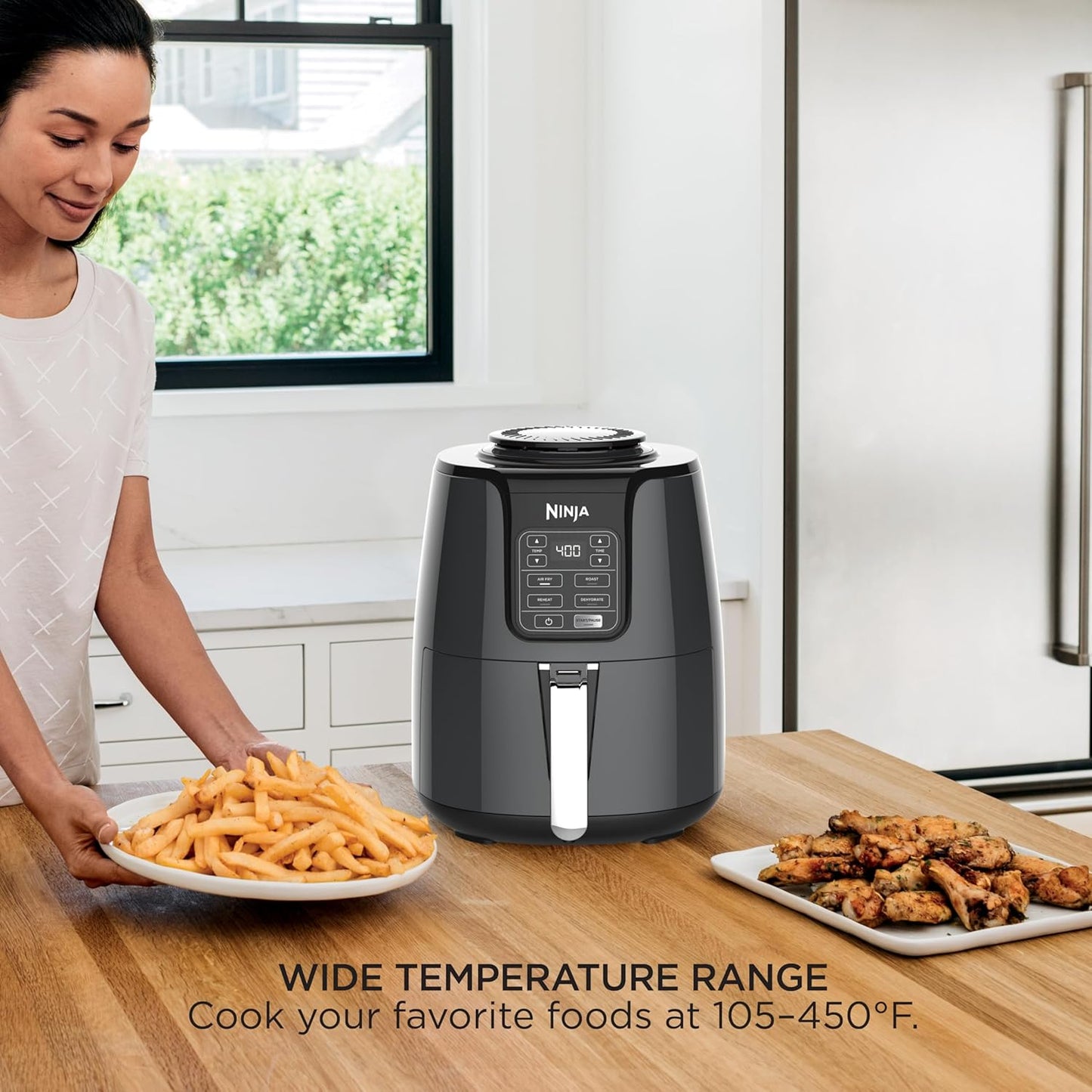 Ninja AF101 Air Fryer 4 Qt Programmable Electric Air Fryer – Black &amp; Grey 622357000000 - with | Sold by Uncle Wiener's Wholesale