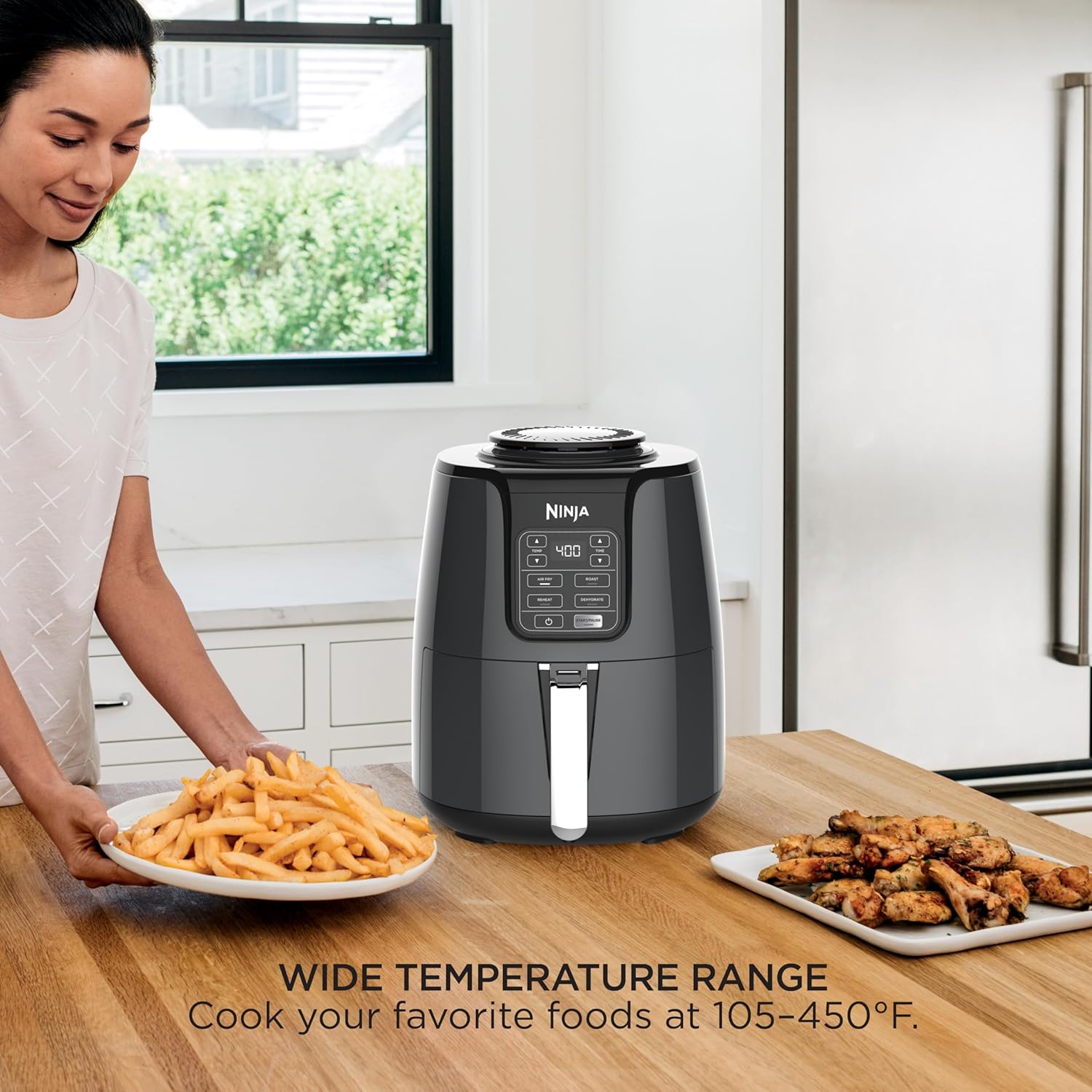 Ninja AF101 Air Fryer 4 Qt Programmable Electric Air Fryer – Black &amp; Grey 622357000000 - with | Sold by Uncle Wiener's Wholesale