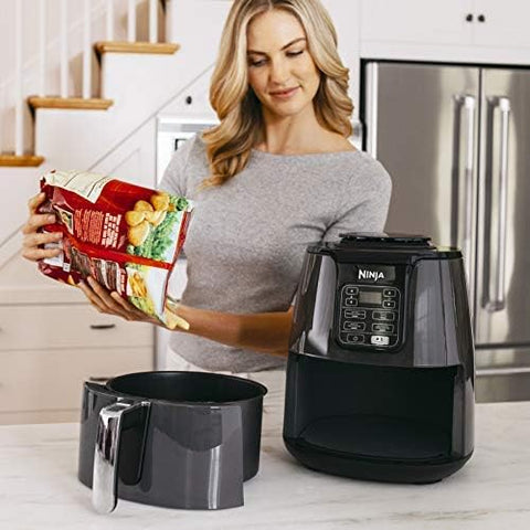 NINJA AF101C, Air Fryer, 3.8L Less Oil Electric Air Frying, Equipped with Crisper Plate + Multi - Layer Rack + Non Stick Basket, Programmable Control Panel, Black, 1550W, (Canadian Version) - with | Sold by Uncle Wiener's Wholesale