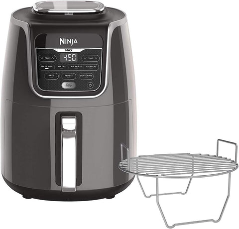 Ninja AF161 Max XL Air Fryer that Cooks, Crisps, Roasts, Bakes, Reheats and Dehydrates, with 5.5 Quart Capacity, and a High Gloss Finish, Grey - with | Sold by Uncle Wiener's Wholesale
