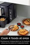Ninja Air Fryer, 8 QT DoubleStack 2 - Basket, Space Saving Design, Feeds up to 6 People, 6 - in1 Air Fryer, Roast, Bake & More, Easy to Clean, Dishwasher Safe Parts, SL201C (Canadian Version) - with | Sold by Uncle Wiener's Wholesale