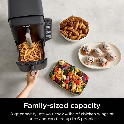 Ninja Air Fryer, 8 QT DoubleStack 2 - Basket, Space Saving Design, Feeds up to 6 People, 6 - in1 Air Fryer, Roast, Bake & More, Easy to Clean, Dishwasher Safe Parts, SL201C (Canadian Version) - with | Sold by Uncle Wiener's Wholesale