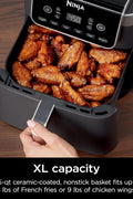 Ninja Air Fryer Pro XL, 6 - in - 1, 6.5 Litre, Maximum Crispness, Air Fry, Fry, Bake, Reheat, Dehydrate, Max Crisp Technology with 450F, Grey, AF181C - with | Sold by Uncle Wiener's Wholesale