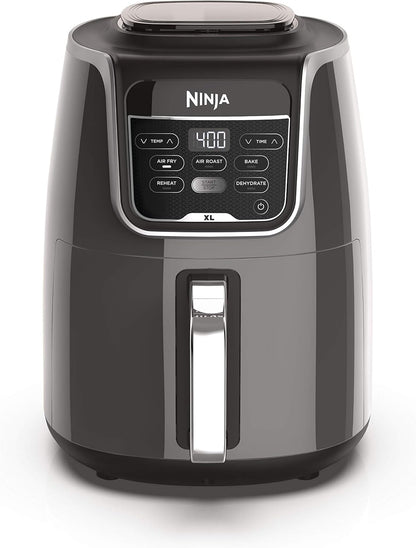 Ninja Air Fryer XL, 5.5 Qt. Capacity that can Air Fry, Air Roast, Bake, Reheat & Dehydrate, with Dishwasher Safe, Nonstick Basket & Crisper Plate and a Chef - Inspired Recipe Guide, Grey, AF150AMZ - with Gray | Sold by Uncle Wiener's Wholesale