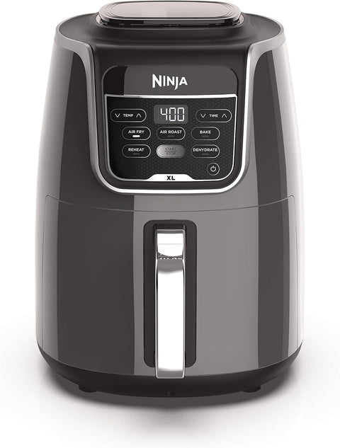 Ninja Air Fryer XL, 5.5 Qt. Capacity that can Air Fry, Air Roast, Bake, Reheat & Dehydrate, with Dishwasher Safe, Nonstick Basket & Crisper Plate and a Chef - Inspired Recipe Guide, Grey, AF150AMZ - with Gray | Sold by Uncle Wiener's Wholesale