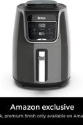 Ninja Air Fryer XL, 5.5 Qt. Capacity that can Air Fry, Air Roast, Bake, Reheat & Dehydrate, with Dishwasher Safe, Nonstick Basket & Crisper Plate and a Chef - Inspired Recipe Guide, Grey, AF150AMZ - with Gray | Sold by Uncle Wiener's Wholesale