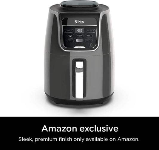 Ninja Air Fryer XL, 5.5 Qt. Capacity that can Air Fry, Air Roast, Bake, Reheat & Dehydrate, with Dishwasher Safe, Nonstick Basket & Crisper Plate and a Chef - Inspired Recipe Guide, Grey, AF150AMZ - with Gray | Sold by Uncle Wiener's Wholesale