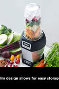 Ninja BL450C, Nutri Pro Personal Blender For Juices, Shakes & Smoothies, 18 and 24 Oz cups, Black/Silver, 900W (Canadian Version) - with | Sold by Uncle Wiener's Wholesale