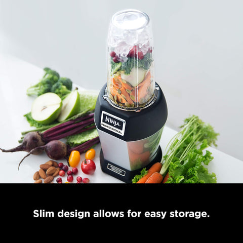 Ninja BL450C, Nutri Pro Personal Blender For Juices, Shakes & Smoothies, 18 and 24 Oz cups, Black/Silver, 900W (Canadian Version) - with | Sold by Uncle Wiener's Wholesale