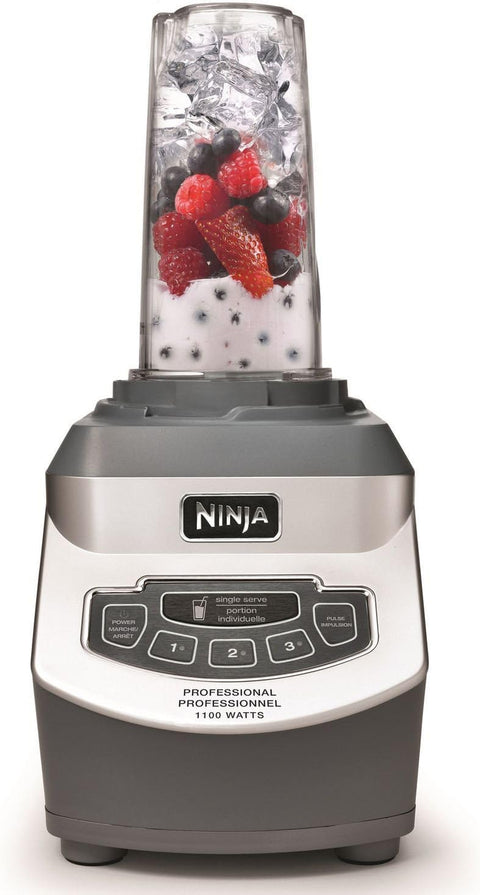 Ninja BL660C Professional Countertop Blender With 1100 - Watt Base,72Oz Total Crushing Pitcher and(2)16 Oz Cups For Frozen Drinksand Smoothies,Silver/Gray,1100W,(Canadian Version)Silver/Grey,7.8 Pounds - with | Sold by Uncle Wiener's Wholesale
