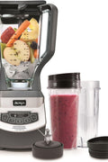 Ninja BL660C Professional Countertop Blender With 1100 - Watt Base,72Oz Total Crushing Pitcher and(2)16 Oz Cups For Frozen Drinksand Smoothies,Silver/Gray,1100W,(Canadian Version)Silver/Grey,7.8 Pounds - with | Sold by Uncle Wiener's Wholesale