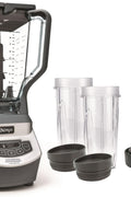Ninja BL660C Professional Countertop Blender With 1100 - Watt Base,72Oz Total Crushing Pitcher and(2)16 Oz Cups For Frozen Drinksand Smoothies,Silver/Gray,1100W,(Canadian Version)Silver/Grey,7.8 Pounds - with | Sold by Uncle Wiener's Wholesale
