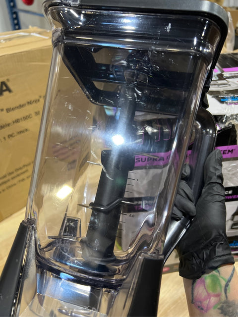 Ninja BL780C, Ninja Supra Kitchen System with Blender and Food Processor, Black/Silver, 1200W, (Canadian Version), scratches on the cup,photo added - with | Sold by Uncle Wiener's Wholesale