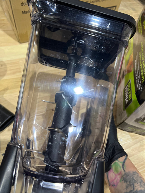 Ninja BL780C, Ninja Supra Kitchen System with Blender and Food Processor, Black/Silver, 1200W, (Canadian Version), scratches on the cup,photo added - with | Sold by Uncle Wiener's Wholesale