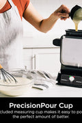Ninja BW1000C Belgian Waffle Maker, Nonstick, 5 Shade Settings, Easy to Clean, Black/Silver, 12 inch - with | Sold by Uncle Wiener's Wholesale