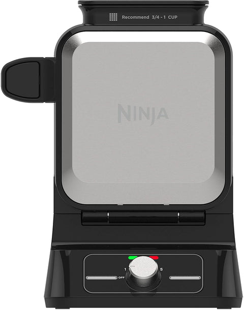 Ninja BW1000C Belgian Waffle Maker, Nonstick, 5 Shade Settings, Easy to Clean, Black/Silver, 12 inch - with | Sold by Uncle Wiener's Wholesale