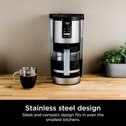 Ninja DCM200C Programmable XL 14 - Cup Coffee Maker, 14 - Cup Glass Carafe, With Permanent Filter, Stainless Steel, Silver - with Silver | Sold by Uncle Wiener's Wholesale