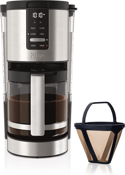 Ninja DCM200C Programmable XL 14 - Cup Coffee Maker, 14 - Cup Glass Carafe, With Permanent Filter, Stainless Steel, Silver - with Silver | Sold by Uncle Wiener's Wholesale