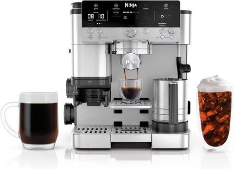 Ninja Espresso Machine, Luxe Café Premier Series, Drip Coffee Maker and Rapid Cold Brew, Integrated Grinder, Assisted Tamper, Hands - Free Frother, ES601C (Canadian Version) - with | Sold by Uncle Wiener's Wholesale
