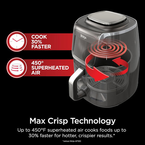 Ninja EzView Air Fryer Max XL, 5.5 - QT Capacity, 7 functions: Max Crisp, Air Roast, Bake, Reheat, Dehydrate, and more, up to 450°F, EzView Window, Grey, AF171C (Canadian Version) - with | Sold by Uncle Wiener's Wholesale