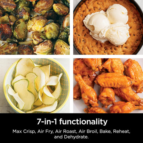 Ninja EzView Air Fryer Max XL, 5.5 - QT Capacity, 7 functions: Max Crisp, Air Roast, Bake, Reheat, Dehydrate, and more, up to 450°F, EzView Window, Grey, AF171C (Canadian Version) - with | Sold by Uncle Wiener's Wholesale