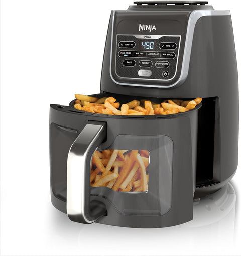 Ninja EzView Air Fryer Max XL, 5.5 - QT Capacity, 7 functions: Max Crisp, Air Roast, Bake, Reheat, Dehydrate, and more, up to 450°F, EzView Window, Grey, AF171C (Canadian Version) - with | Sold by Uncle Wiener's Wholesale