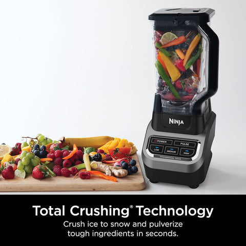 Ninja Professional Blender 1000W, Total Crushing Technology for Smoothies, Ice Crushing & Frozen Fruit, Full - Size Countertop Blender, 72 - oz. Pitcher, Black & Grey, BL610 - with | Sold by Uncle Wiener's Wholesale