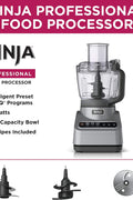 Ninja Professional Plus Food Processor 850 - Watts With Auto - iQ Preset Programs Chop Puree Dough Slice Shred With a 9 - Cup Capacity and a Silver Stainless Finish (BN600C) - Canadian Version, used item - with | Sold by Uncle Wiener's Wholesale