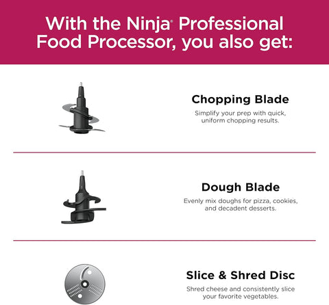 Ninja Professional Plus Food Processor 850 - Watts With Auto - iQ Preset Programs Chop Puree Dough Slice Shred With a 9 - Cup Capacity and a Silver Stainless Finish (BN600C) - Canadian Version, used item - with | Sold by Uncle Wiener's Wholesale