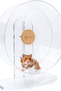 Niteangel Silent Hamster Exercise Wheel - Dual - Bearing Quiet Spinning Acrylic Hamster Running Wheel for Hamster Gerbils Mice Degus Or Other Small Animals (Large - Wider Version) - with | Sold by Uncle Wiener's Wholesale