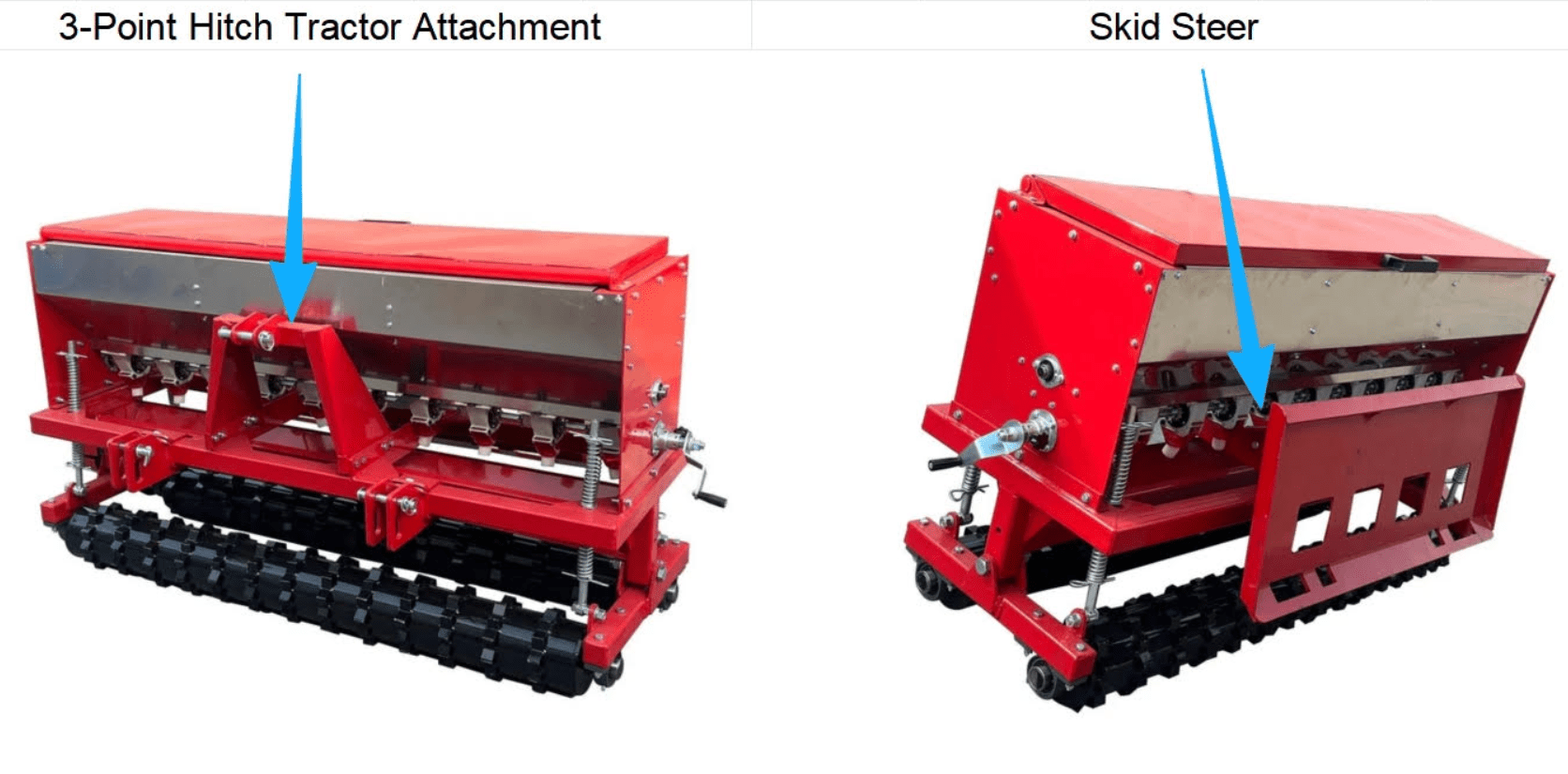 No - Till Seeder Attachment 71" 3 - Point Tractor Hitch & Skid Steer Mount 2560112 - Skid Steer Attachments with | Sold by Uncle Wiener's Wholesale