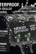 NOCO Genius GENPRO10X2: 2 - Bank, 20A Onboard Battery Charger - 10A Per Bank, 12V Waterproof Marine Charger with Overcharge Protection & Temperature Compensation – for Lead - Acid & Lithium Batteries - with | Sold by Uncle Wiener's Wholesale