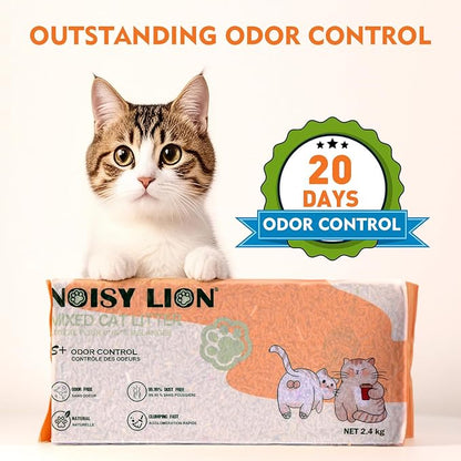 Noisy Lion Tofu Cat Litter 4.8 kg – Vanilla White Tea Fast-Clumping, Low-Tracking & 99.9% Dust-Free Cat Litter, 2 x 2.4 kg Bags - Pet products with | Sold by Uncle Wiener's Wholesale