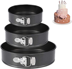 Non-Stick Round Bakeware Set 24cm 26cm 28cm Carbon Steel Baking Pans 220529
