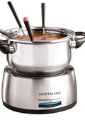 Nostalgia 6 - Cup Stainless Steel Electric Fondue Pot with Temperature Control - with <B>Dimensions (Overall):</B> 8.27 inches (H) x 8.66 inches (W) x 8.66 inches (D) | Sold by Uncle Wiener's Wholesale