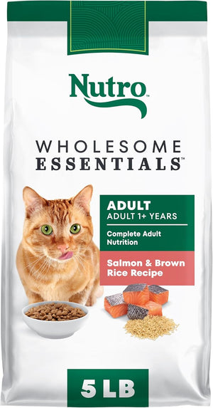 NUTRO Wholesome Essentials Adult Dry Cat Food – Salmon & Brown Rice Recipe, 6.35 kg Bag