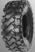 Heavy-duty E-3/L3 bias ply loader tire on warehouse floor

Rock lug pattern close-up for traction

20.5-25 loader tire tread and sidewall view

Mining OTR tire mounted on equipment

Rugged loader tire for industrial applications