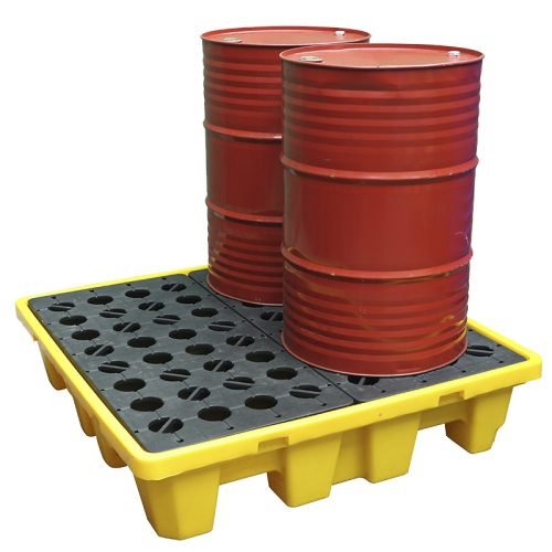 Oil Spill Containment Tray Pallet – Leak - Proof Barrel Storage Solution (SKU 216458) - with | Sold by Uncle Wiener's Wholesale