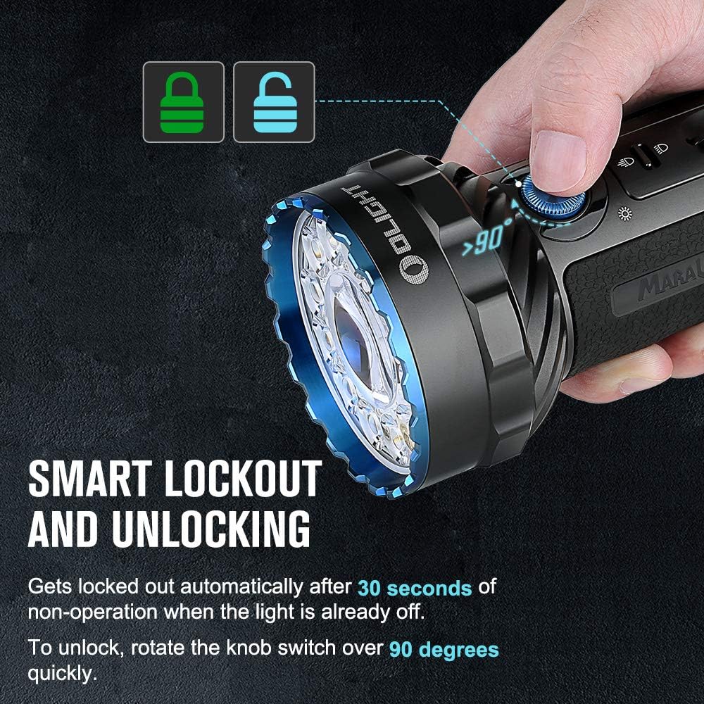 OLIGHT Marauder 2 Ultra Bright Rechargeable 14,000 - Lumen Flashlight – 800m Spotlight & 12 - LED Floodlight Combo - with | Sold by Uncle Wiener's Wholesale