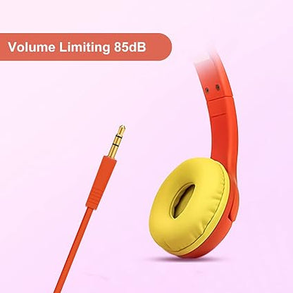 Olyre Kids Wired Cat Ear Headphones – LED Light-Up On-Ear Headset with Microphone, 85 dB Volume Limit & Audio Sharing Port - Electronics with | Sold by Uncle Wiener's Wholesale