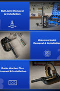 Orion Motor Tech Ball Joint Press Kit, 21 - Piece Master Ball Joint Removal Tool with C - Frame, Heavy - Duty Brake Anchor Pin U Joint Ball Joint Press Tool for 2WD and 4WD Cars - with | Sold by Uncle Wiener's Wholesale