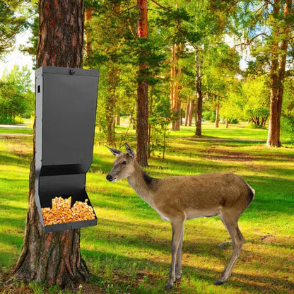 Outdoor Deer Feeder – Powder - Coated Carbon Steel Wildlife & Hunting Bait Feeder 30″ Tall PMDB002 - with | Sold by Uncle Wiener's Wholesale
