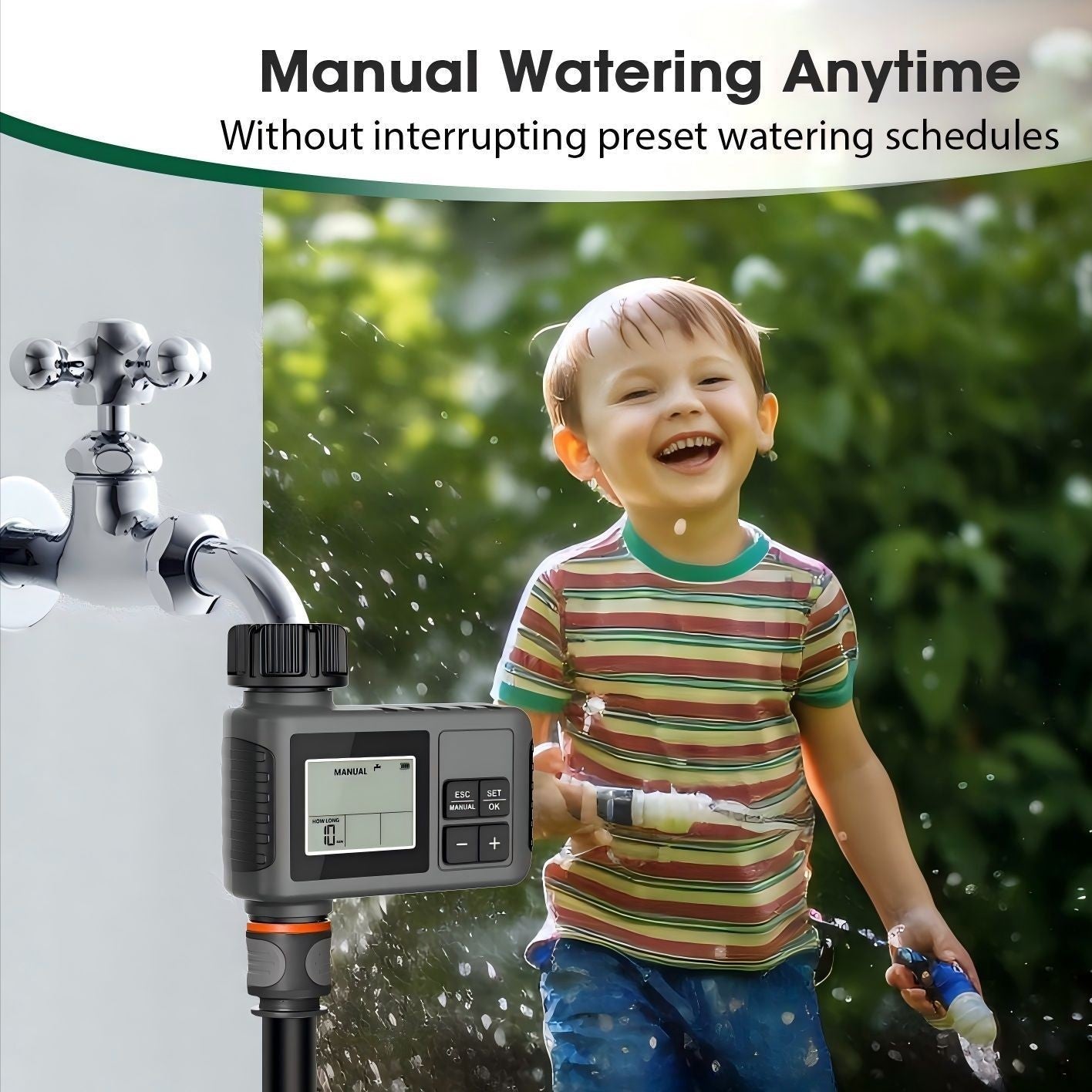 Outdoor Garden Hose Faucet Timer Programmable Sprinkler with Rain Delay Manual Auto Irrigation Yard Lawn – SGW01 - with | Sold by Uncle Wiener's Wholesale