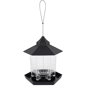 Outdoor Hanging Plastic Bird Feeder Clear Seed Container Weather-Resistant Garden Feeder BF129 - with | Sold by Uncle Wiener's Wholesale