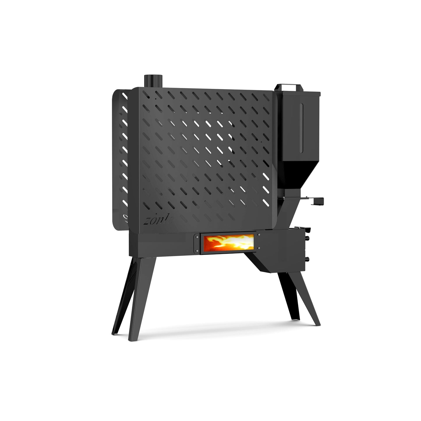 Outdoor Indoor Smokeless Pellet Heater – Modern Non - Electric Energy - Saving Wood Pellet Stove KM0501A - with | Sold by Uncle Wiener's Wholesale